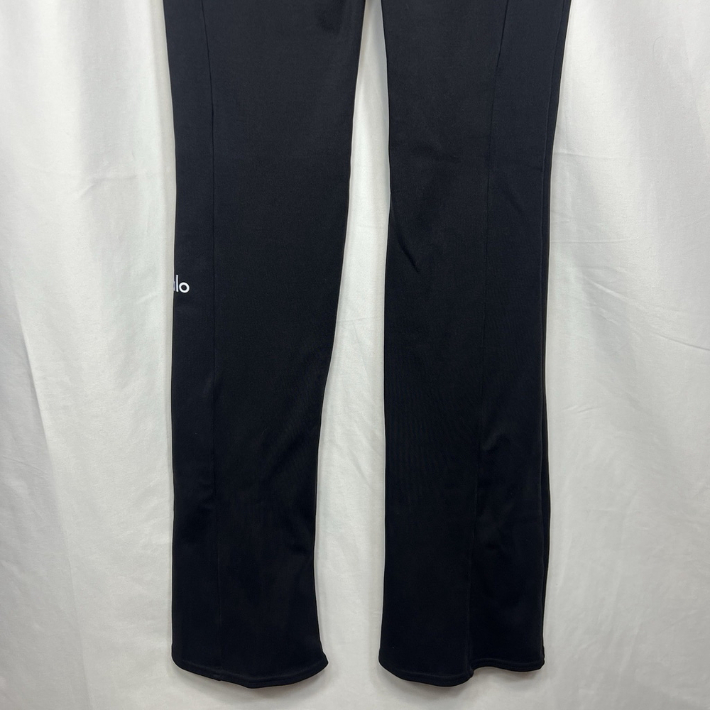 Alo Yoga Size XS High Waist 7/8 Zip It Flare Legging Pants Black Athletic Sport - Picture 6 of 13